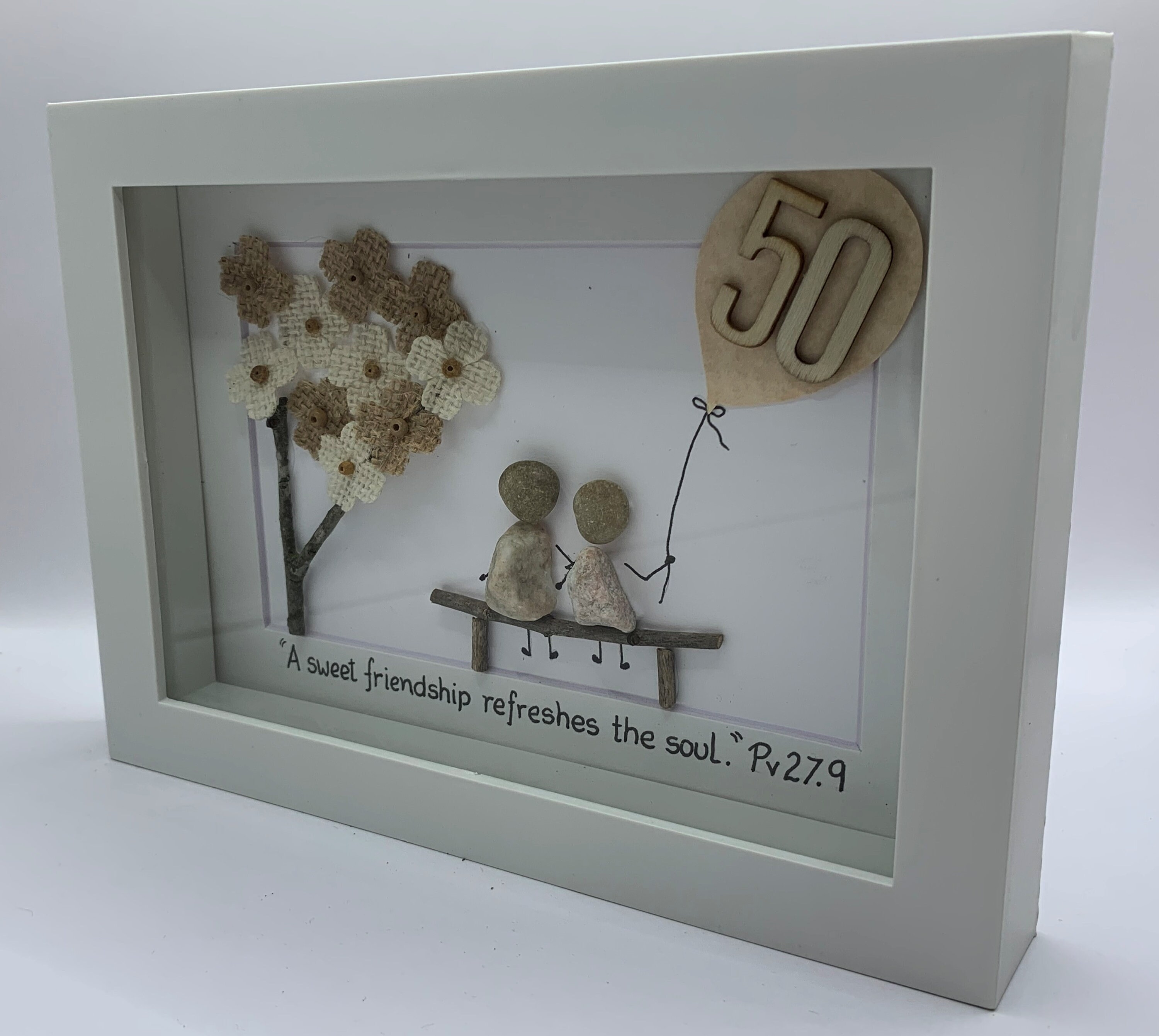 Friendship Pebble Art Gift for Friend Friend Birthday 50th Etsy