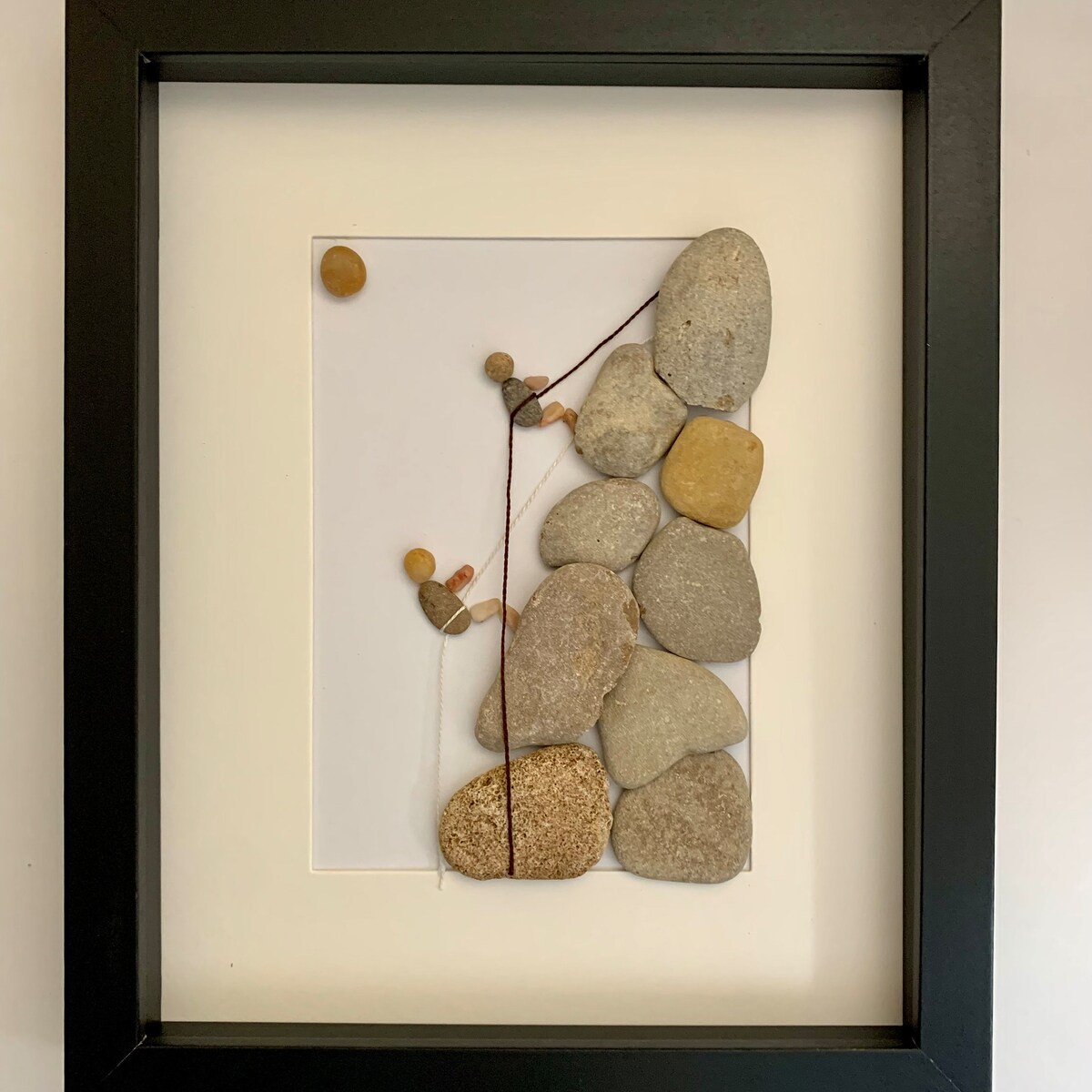 Pebble Art Climbing, Two Climbers Wall Art, Climbing Mountain, Rock Climbing, Personalized Gift, Outdoor, Gift for Him, Father’s Day - Etsy