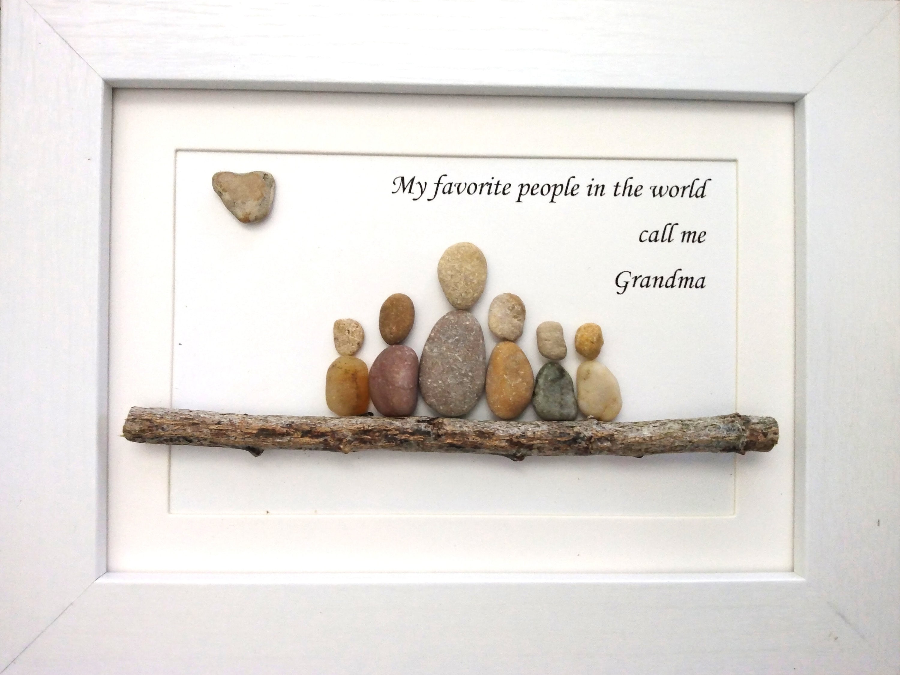 Grandparent Pebble Art, Personalized Gift for Grandparents