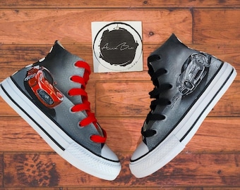 Custom / Handpainted Shoes /Ferrari /Bugatti /Converse/All Star/Custom Sneakers/Custom-made shoes/made-to-order/Gift ideas