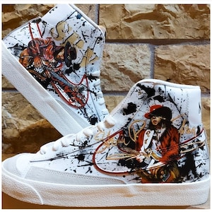 nike blazers with paint