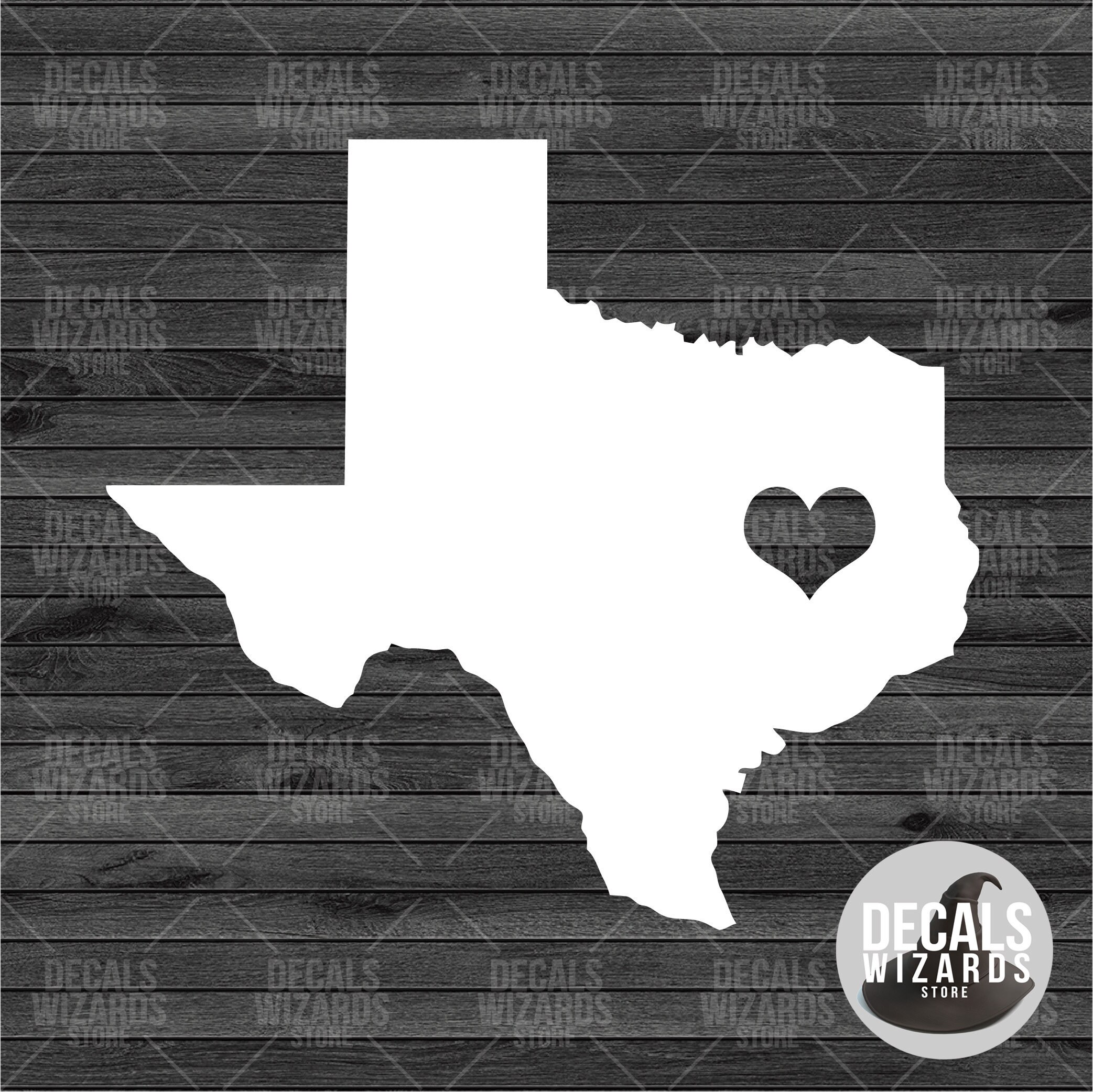 Texas State Decal US States Vinyl Stickers Decor Outline Map | Etsy