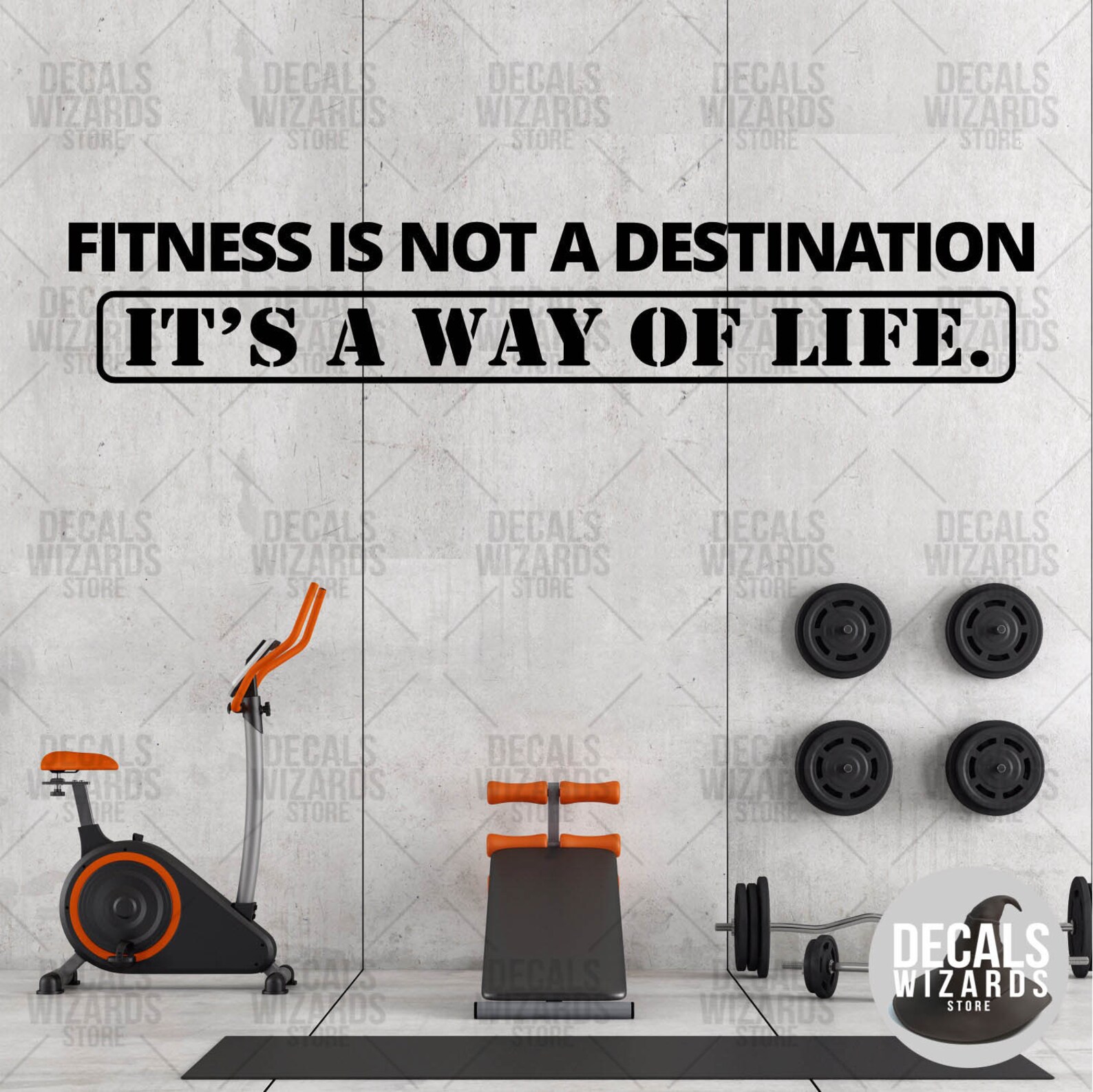 Gym Wall Decal Motivational Gym Wall Quote Workout Wall Etsy