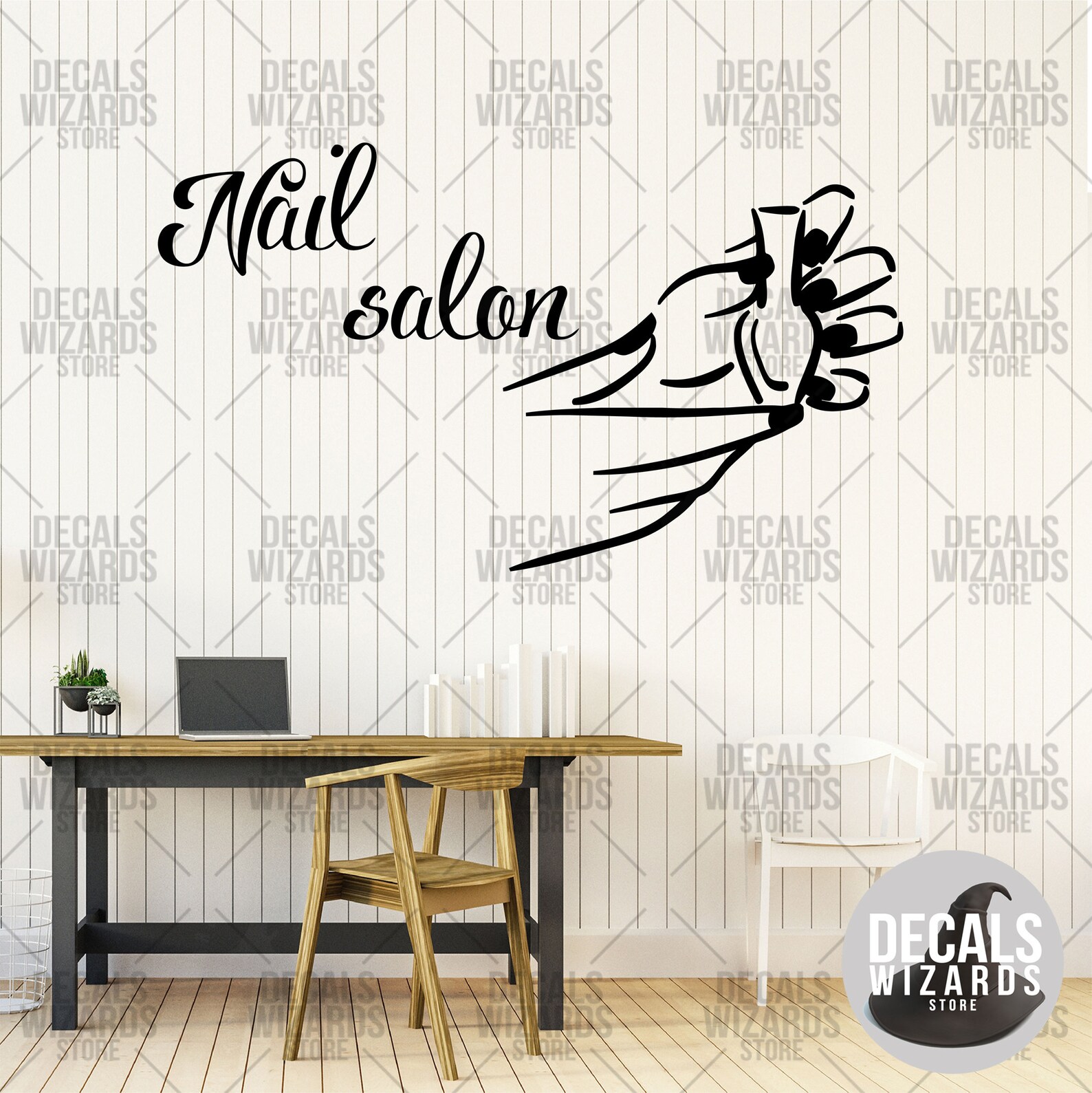 Nail Salon Wall Decal Vinyl Sticker Nail Polish Manicure Etsy