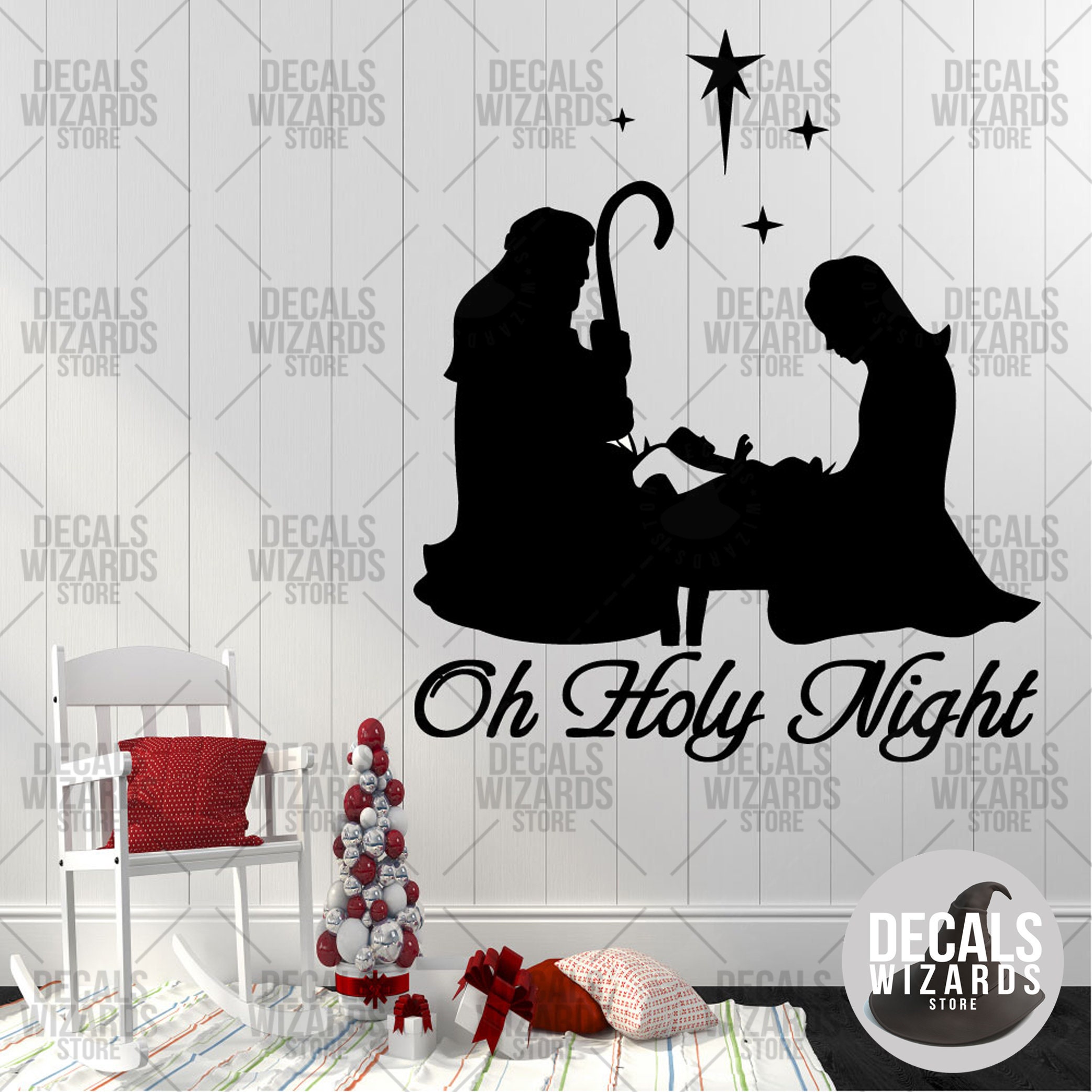 Nativity Christmas Decoration Wall Decals Religious Stickers Etsy