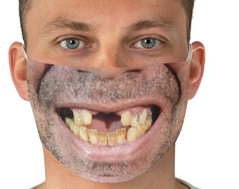 Funny face mask | Etsy
