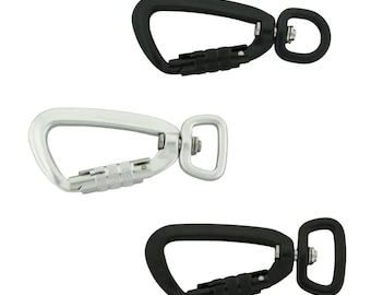 Hardware Upgrade - Leine - Aluminium Karabiner, schwarz, silber