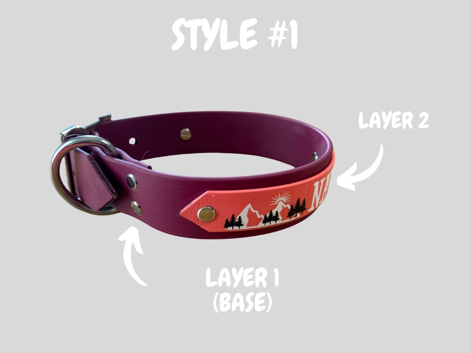 Custom Splatter Paint Biothane Dog Collar Twotone 1.5 in Etsy