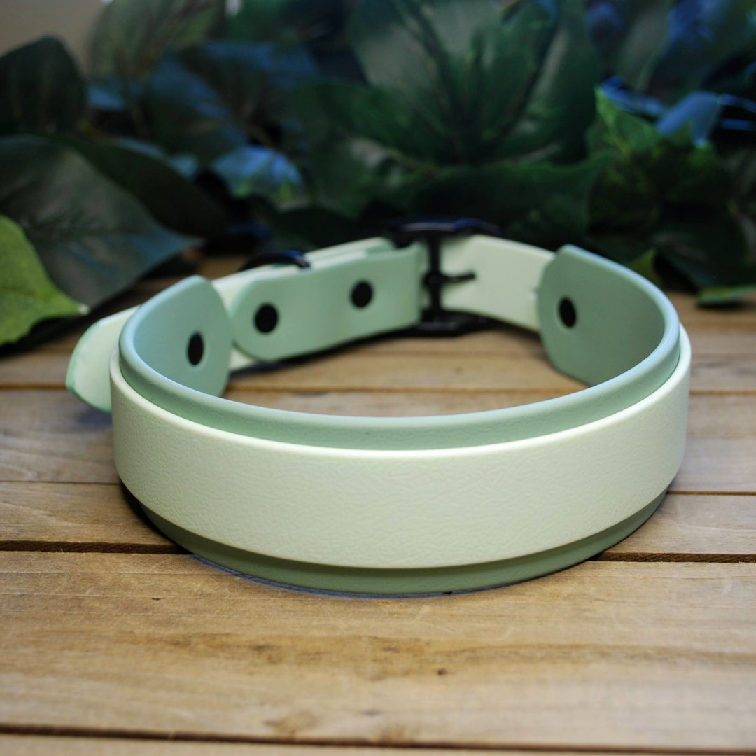 Double Layered Biothane Collar - Two-tone, 3/4