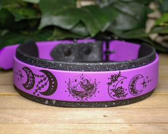 Bookish Custom Biothane Halsband - Doppellagig - 1,5 "Breit: Wasserdicht, vierter Flügel, ACOTAR, langlebig, leicht zu reinigen, veganes Leder, ACOMAF