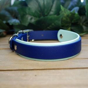 Double Layered Biothane Collar - Two-tone, 3/4