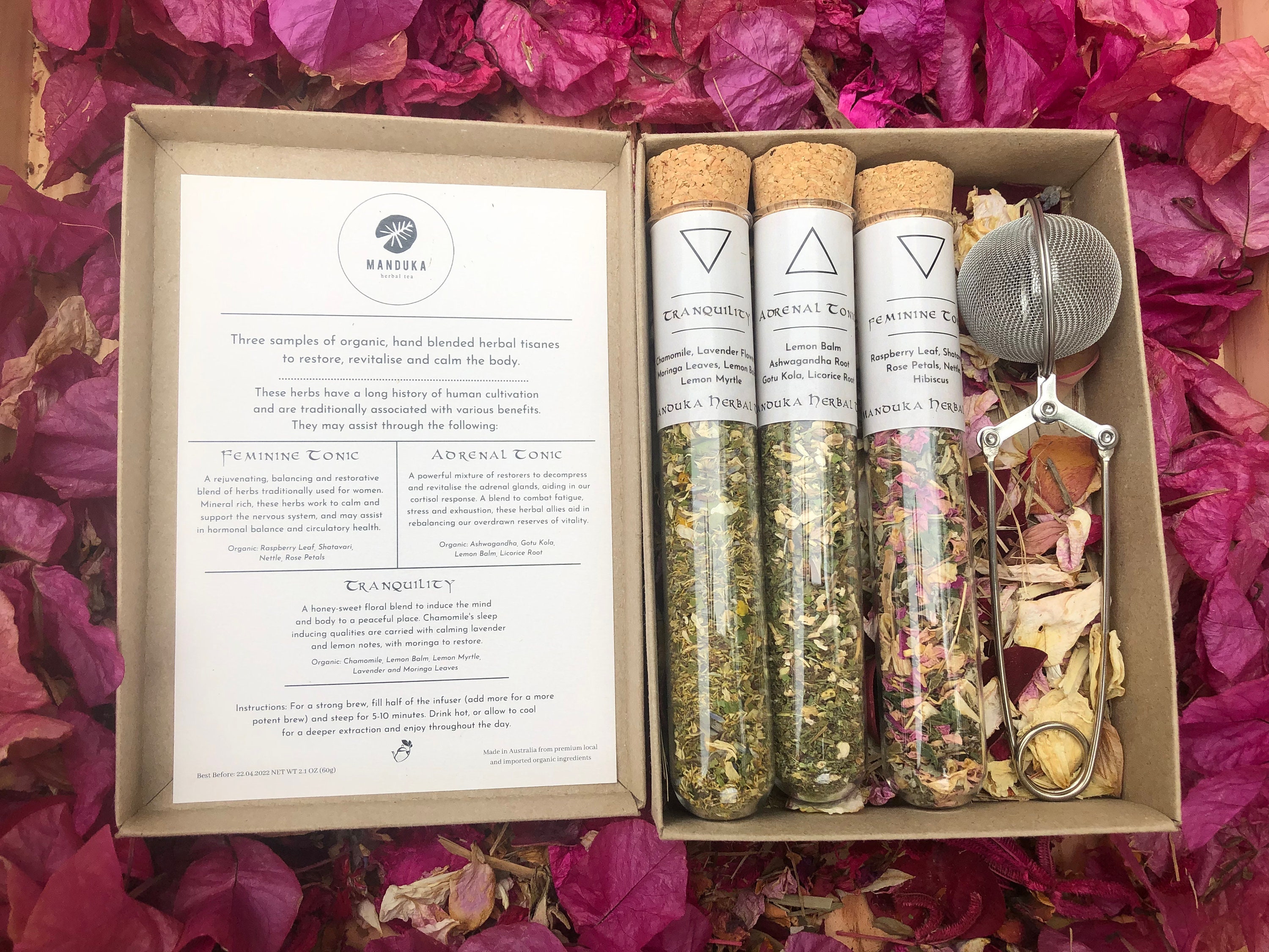 Herbal Tea Sampler Gift Box Etsy