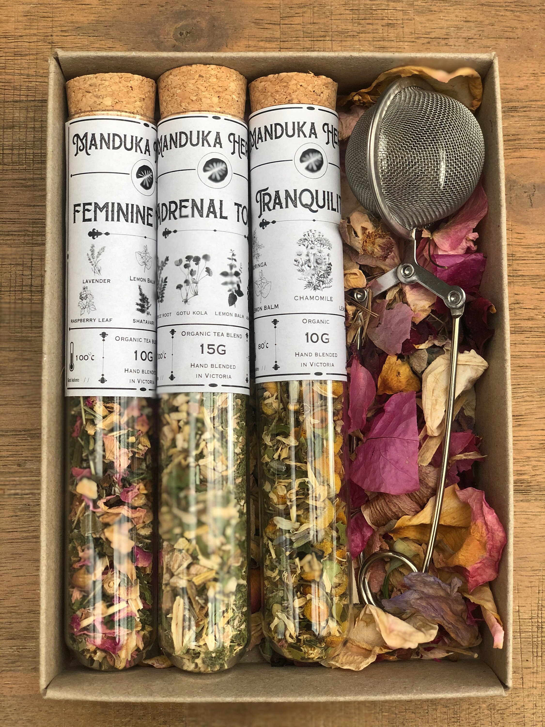 Herbal Tea Sampler Gift Box Etsy
