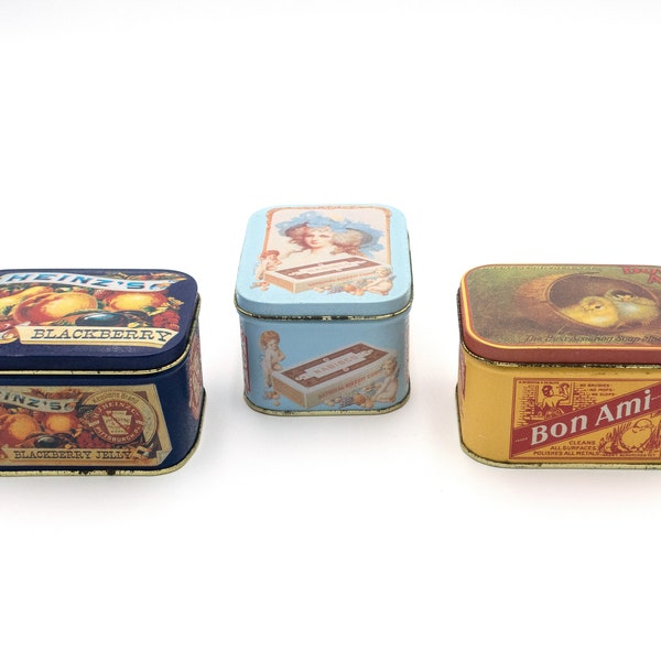 Small Rectangular Tin Canisters - Heinz Nabisco & Bon Ami