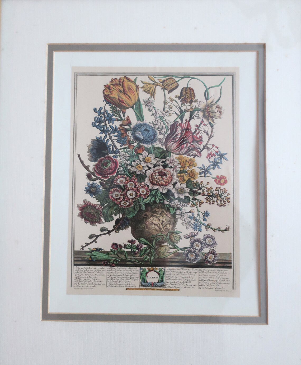 Flowers of March par H. Fletcher Framed Reproduction Print Etsy