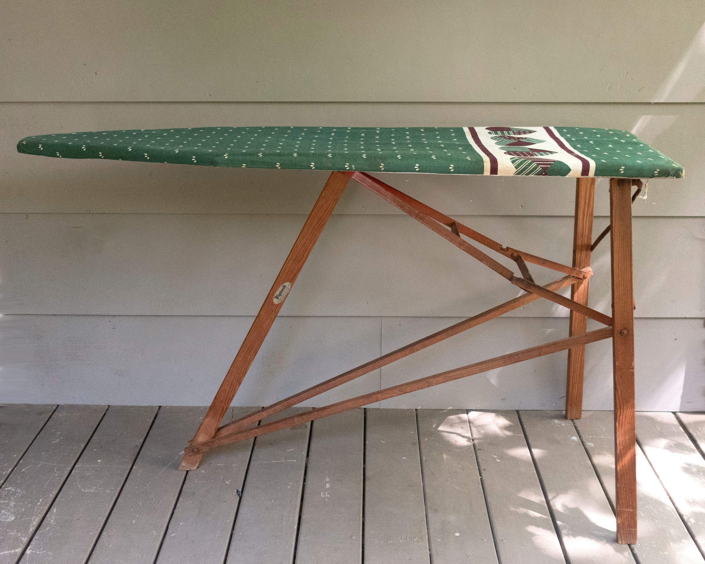 Antique Wood Ironing Board Fold up Collapsible Wooden Table Console Table  Sofa Table Home Bar Plant Stand Farmhouse Decor Cottage Style 