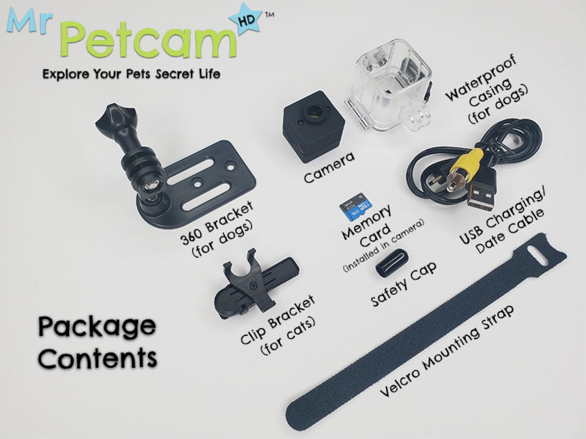 Mr Petcam HD Cat Collar Camera Collar Mounted Pet Camera Etsy UK