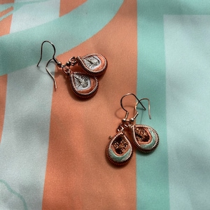 April  Mini Teardrop Peruvian Threaded Earrings