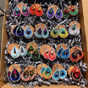 Peruvian Threaded Teardrop Earrings