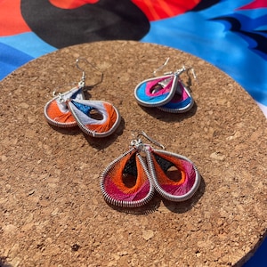 April Teardrop Peruvian Threaded Earrings