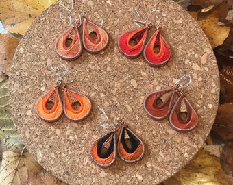 Autumn Peruvian Thread Earrings