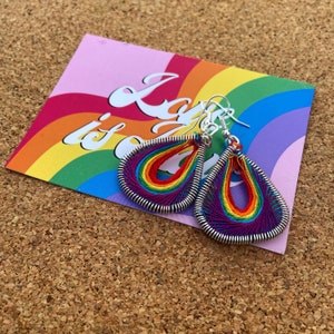 Rainbow thread Earrings