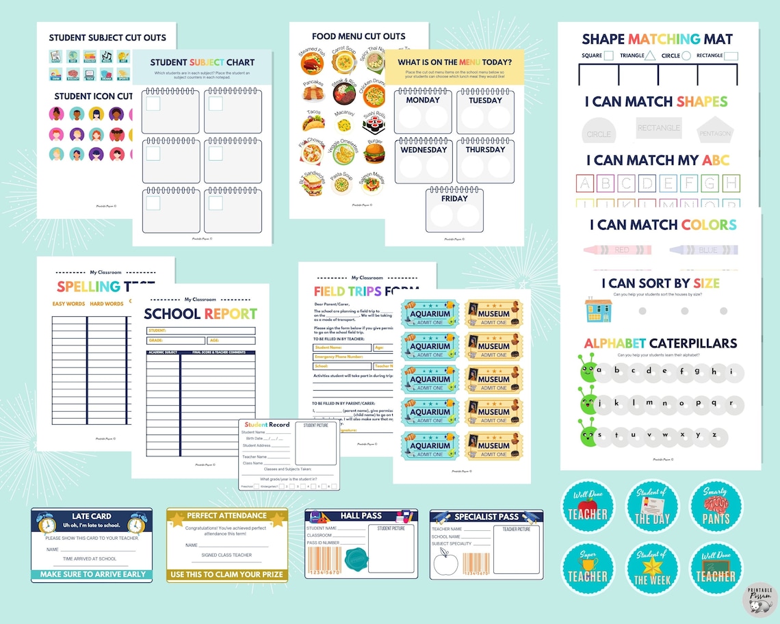 Pretend Play Teacher/school Printable Kit School Play | Etsy