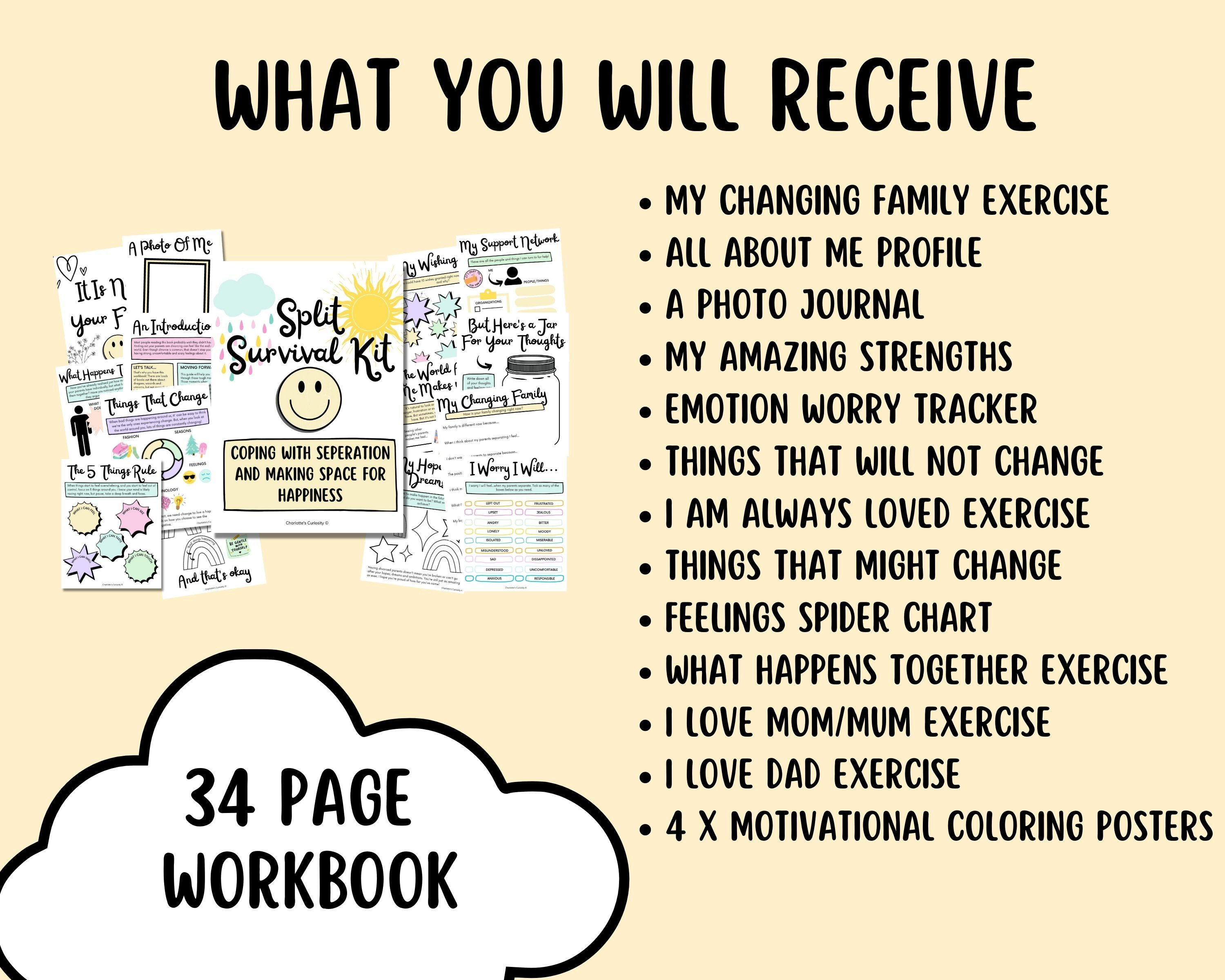 Divorce Worksheets for Kids Separation Journal Divorce - Etsy