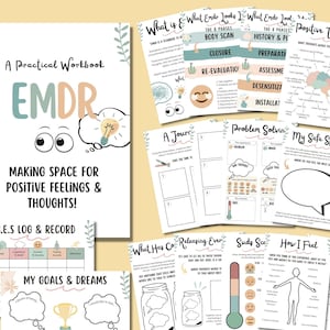 EMDR Workbook For Kids, Therapy Worksheets, EMDR Resources, EMDR Therapy, Therapy Office Decor, Cognition Scale, Trauma, Counselling