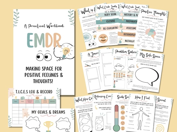 EMDR Workbook For Kids, Therapy Worksheets, EMDR Resources, EMDR Therapy, Therapy Office Decor, Cognition Scale, Trauma, Counselling