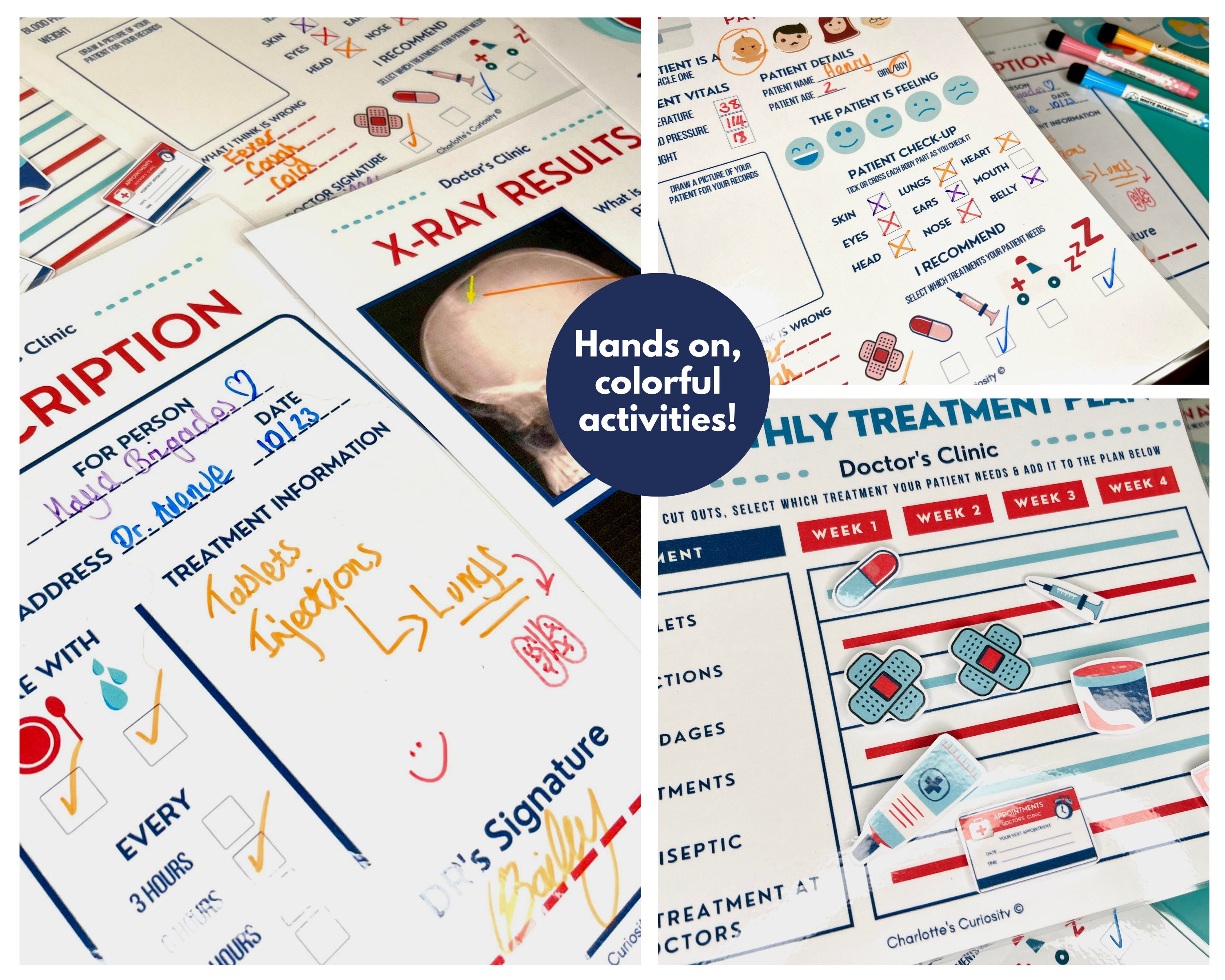 Doctor Set Printable Pretend Play Doctor Printables, Doctor Dramatic Play Set, Doctor Clinic ...