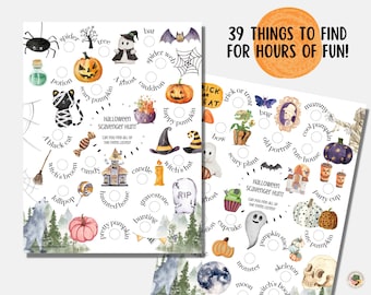 Halloween Scavenger Hunt Printable, Halloween Treasure Hunt, Halloween Party Game, Fall Party Games, Kids Halloween Game, Kids Activity