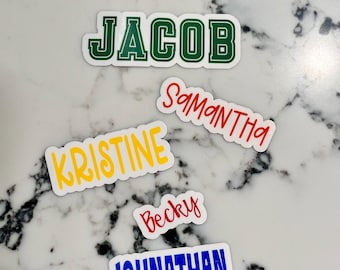 Waterproof School Subject Labels; School Subject Labels; Set of 4 School Subject Labels; Homeschooling Sticker Labels; Folder/Binder Labels