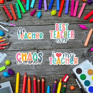 Teacher Sticker Pack; Teacher Water-bottle Stickers; Teacher Laptop Stickers; Teacher Appreciation Stickers; Waterproof Teacher Stickers