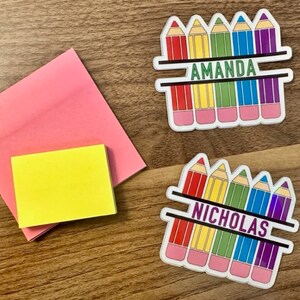 Personalized School Name Decals; School Waterproof Vinyl Sticker Name Labels; Custom Vinyl Sticker Name Labels; Daycare Permanent Name Label