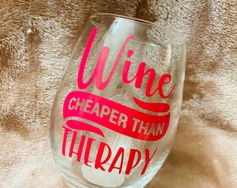 Comical Wine Glass - Stemless Wine Glass