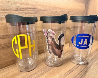 Tervis Styled Tumbler; Create Your Own Tumbler;  Personalized Company Tumbler; Plastic Coffee Cup; Custom Photo Tumbler with Lid