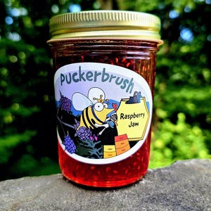 Handmade Raspberry Jam – New Hampshire Grown, 8 oz Jar
