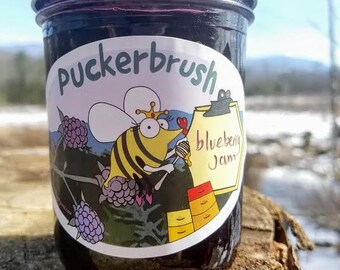 Blueberry Jam - 8 ounce jar - Blueberry - homemade jam - jam - jelly - gift- homemade jelly -  hand gathered - hand grown - preserve