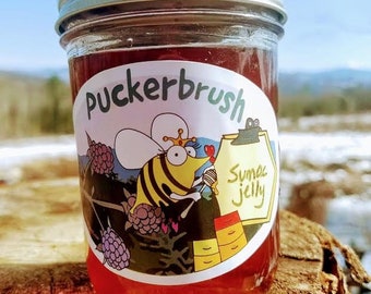 Sumac Jelly - 8 ounce jar - homemade jam - jam - jelly - gift -  homemade jelly -  hand gathered - hand grown
