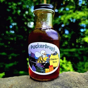 8 oz Elderberry Syrup – Raw New Hampshire Honey, Fresh NH Elderberries. Small batch. Handcrafted