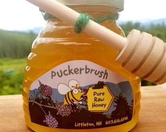 Elderberry Honey - 7/8 pound  pure raw elderberry honey - pure - raw - honey - elderberry honey - elderberry - bees - 14 ounces