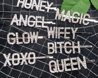 gold diamond hair clips
