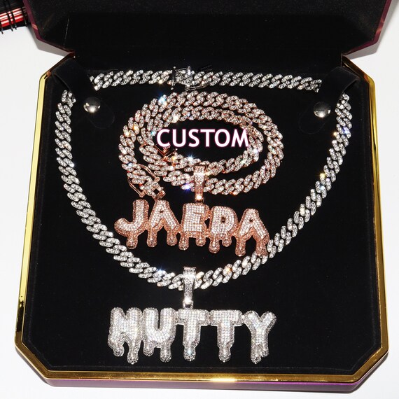 Iced Out Custom Icy Drip Letters 