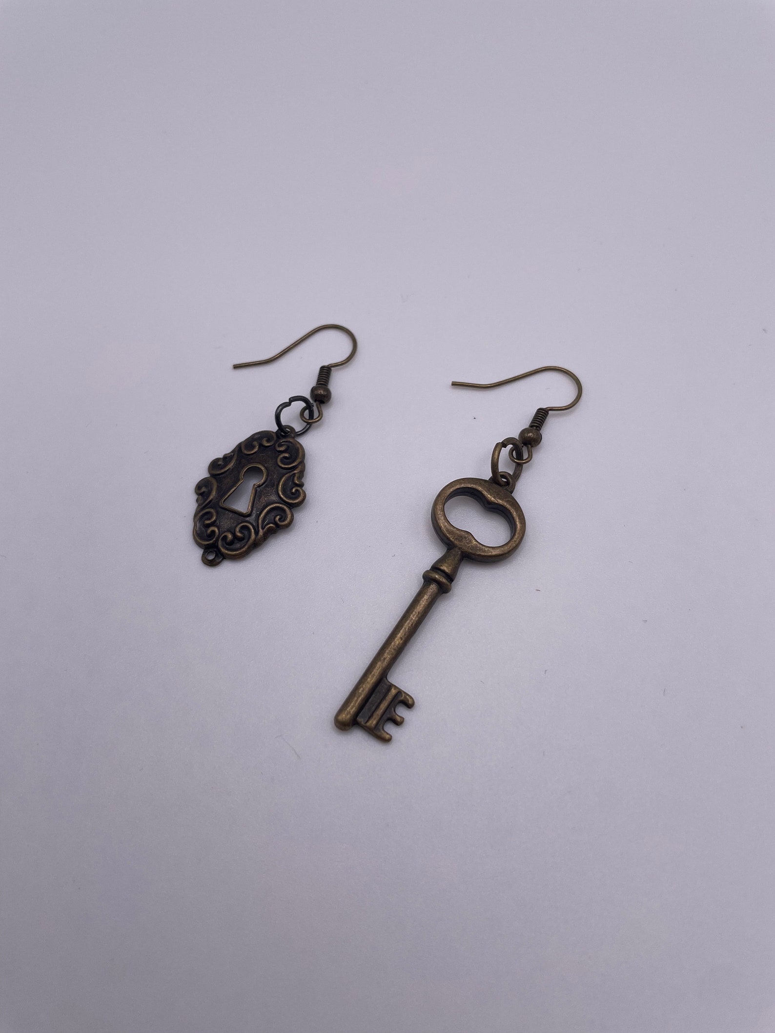 Lock and Key Earrings Etsy