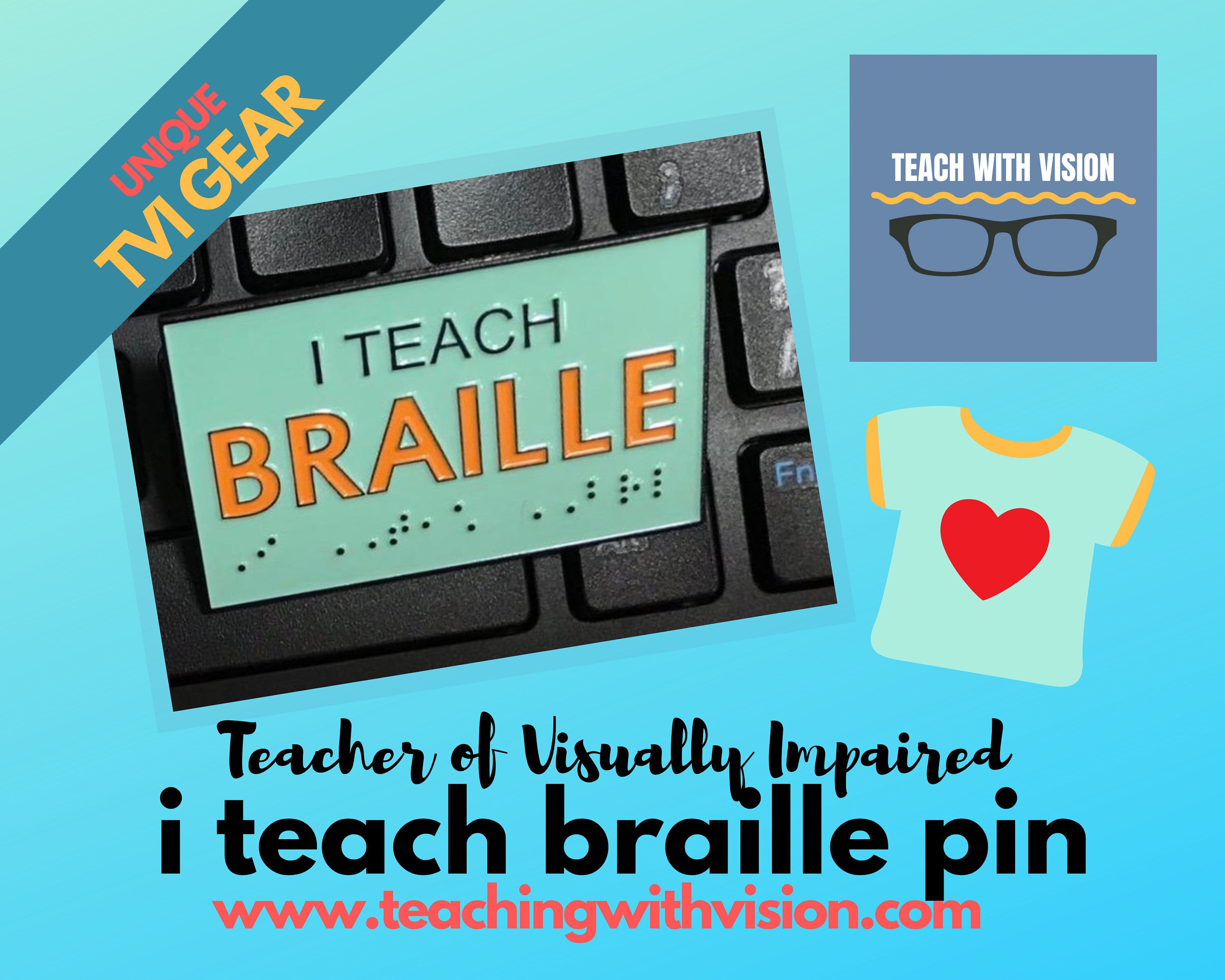Teaching With Vision I TEACH BRAILLE Pin Etsy Ireland