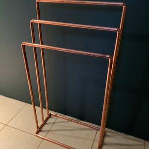 Copper Freestanding Towel Rail Copper Bathroom Furniture for - Etsy UK