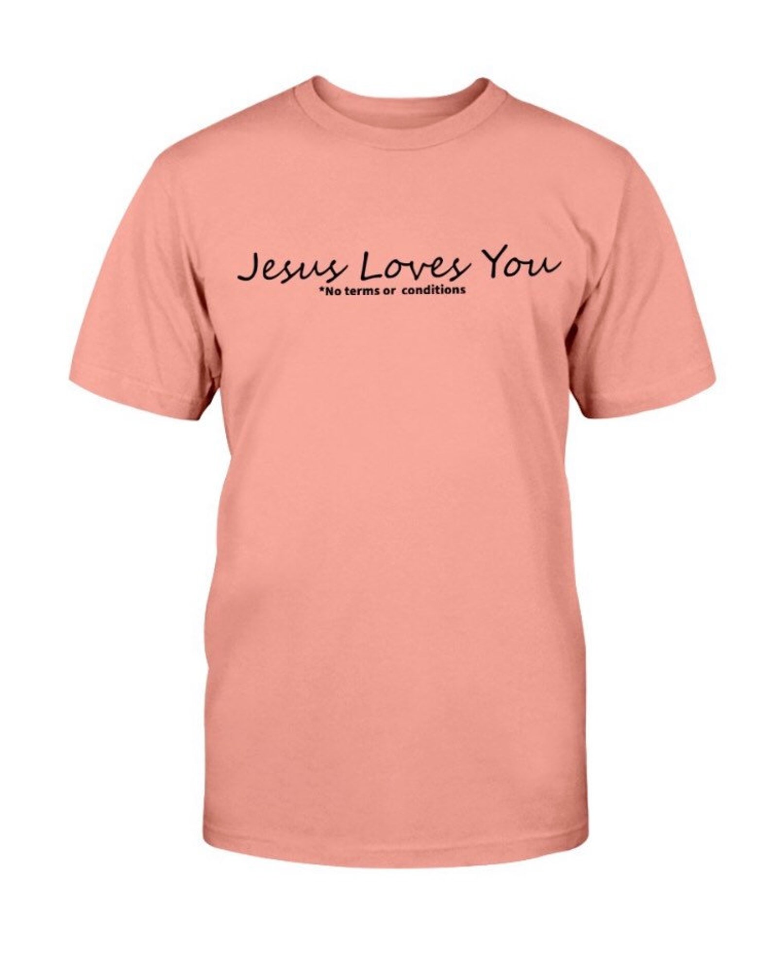 Jesus Loves You Cotton T-shirt - Etsy