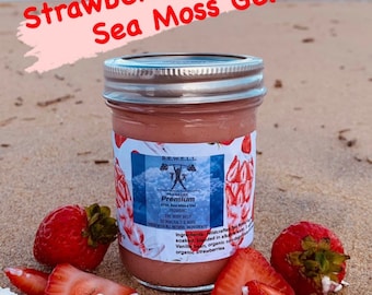 8oz- Strawberries & Cream Irish Sea Moss Gel
