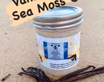 8oz~ Vanilla Bean infused Irish Sea Moss Gel